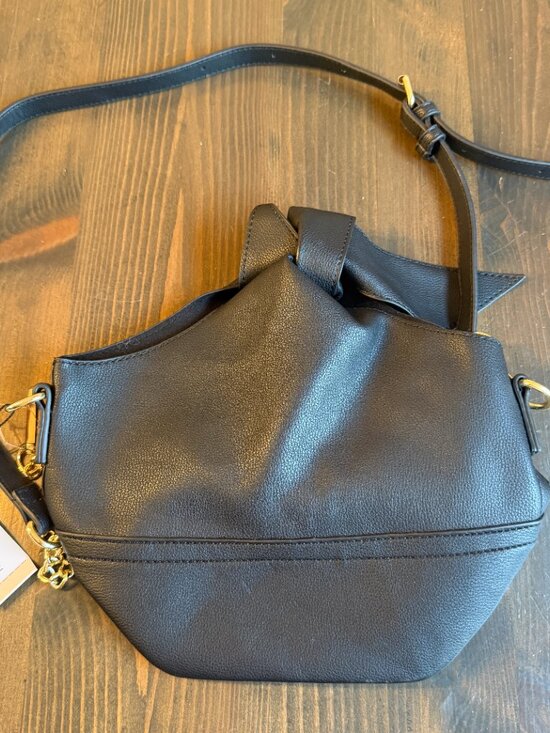 BCBG Handbags - BCBGeneration Bucket Purse Black Knotted top Closure Shoulder Bag NWT